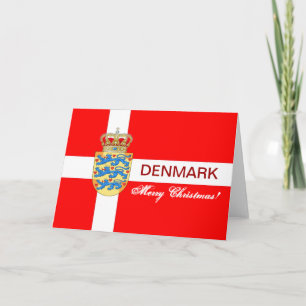 Beautiful Denmark Christmas Greeting Card! Holiday Card