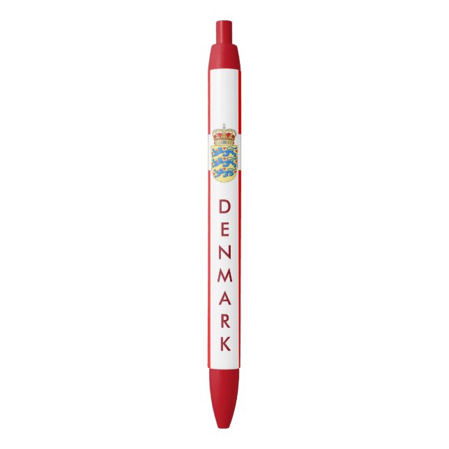 Beautiful Denmark Pen! Black Ink Pen (Front Vertical)