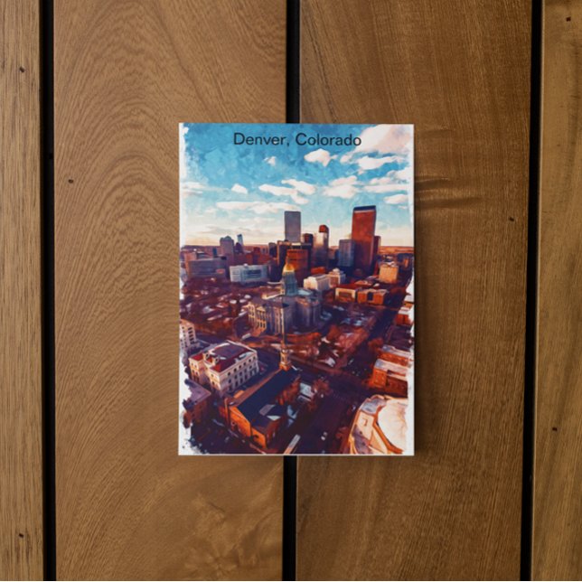 Beautiful Denver Colorado City View Postcard (beautiful denver colorado postcard)