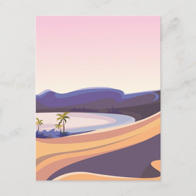 Beautiful desert oasis postcard (Front)