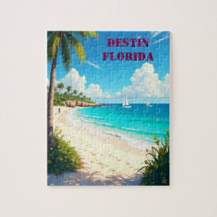 Beautiful Destin Florida Sunset Beach Jigsaw Puzzle