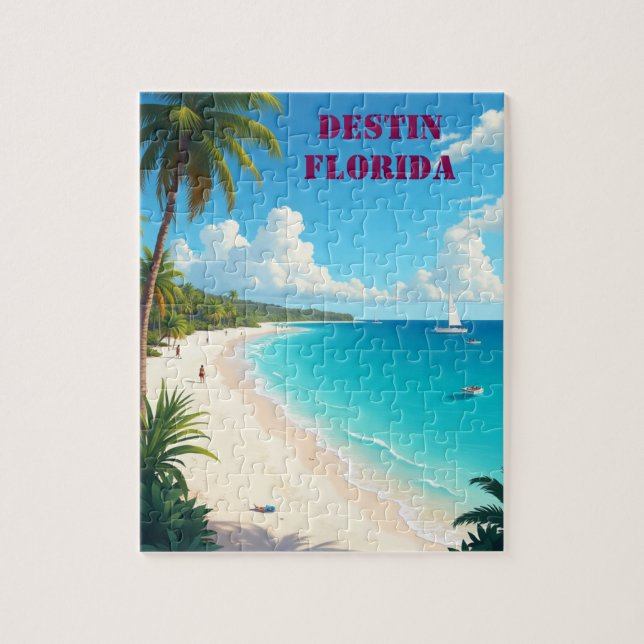 Beautiful  Destin Florida Sunset Beach  Jigsaw Puzzle (Vertical)