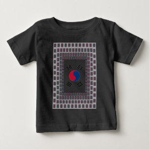 Beautiful Diagonal Korean Flag: An Infinite Art Baby T-Shirt