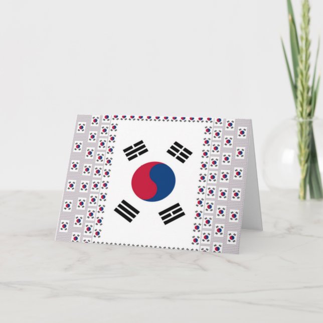 Beautiful Diagonal Korean Flag: An Infinite Art Card (Front)