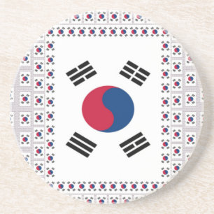 Beautiful Diagonal Korean Flag: An Infinite Art Coaster