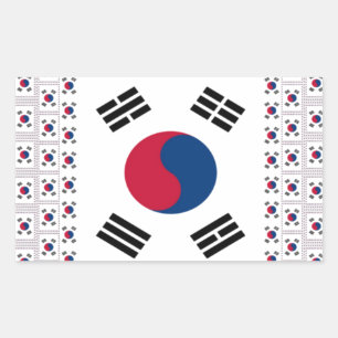 Beautiful Diagonal Korean Flag: An Infinite Art Sticker
