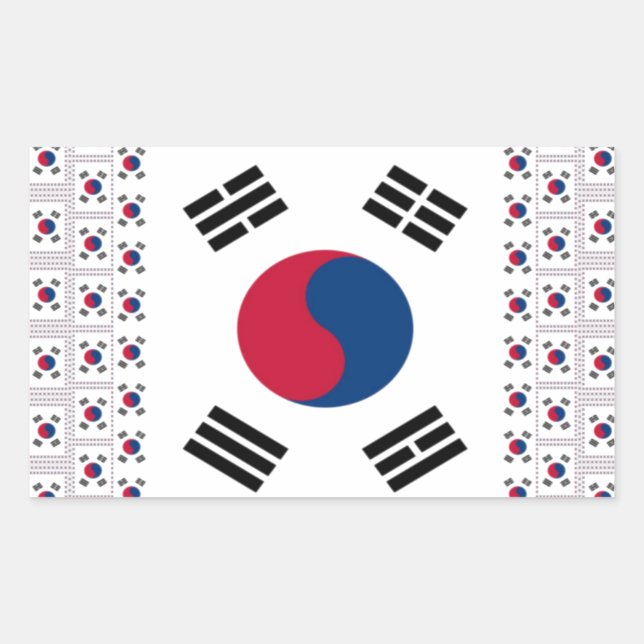 Beautiful Diagonal Korean Flag: An Infinite Art Sticker (Front)