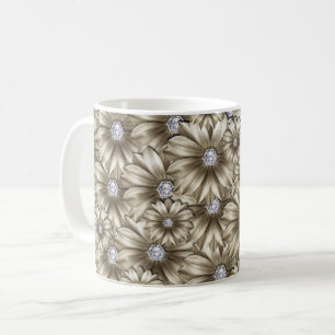 Beautiful Diamond Flowers - Coffee Mug