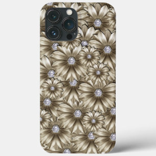 Beautiful Diamond Flowers - Modern iPhone 13 Pro Max Case