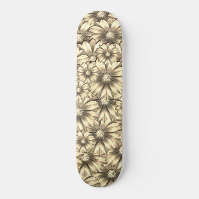 Beautiful Diamond Flowers - Skateboard (Front)