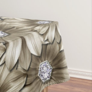 Beautiful Diamond Flowers Tablecloth