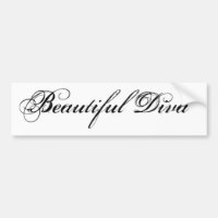 Beautiful Diva Bumper Sticker