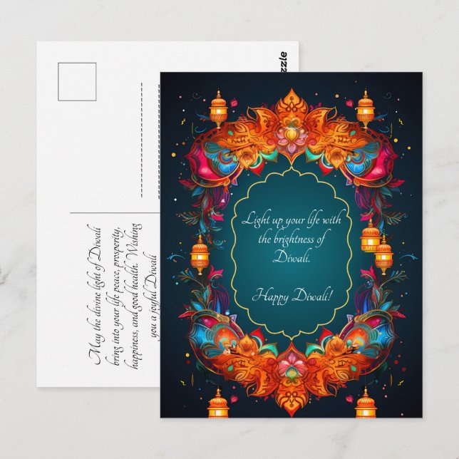 Beautiful Diwali postcard  (Front/Back)
