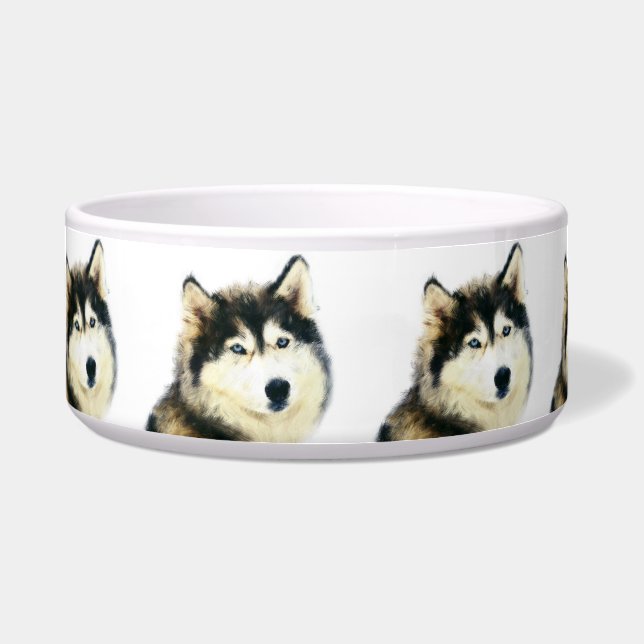 Beautiful Dog Bowl - Siberian Husky (Front)
