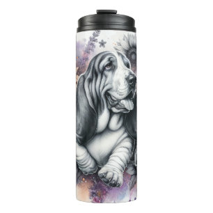 Beautiful Dog Breeds/Basset Hound Dog Thermal Tumbler