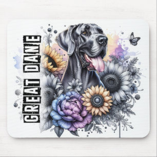 Beautiful Dog Breeds/Great Dane Dog Mouse Pad