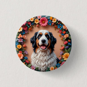 Beautiful Dog Portrait 1 Inch Round Button