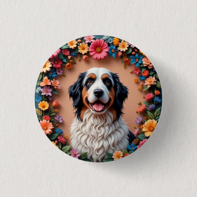 Beautiful Dog Portrait 1 Inch Round Button (Front)