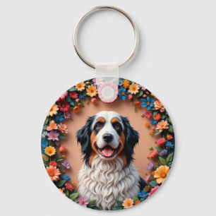 Beautiful Dog Portrait Keychain