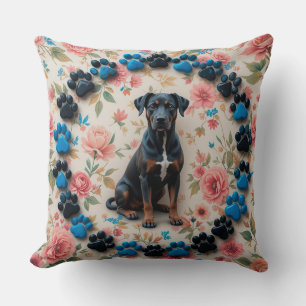 Beautiful Dog Portrait Throw Pillow