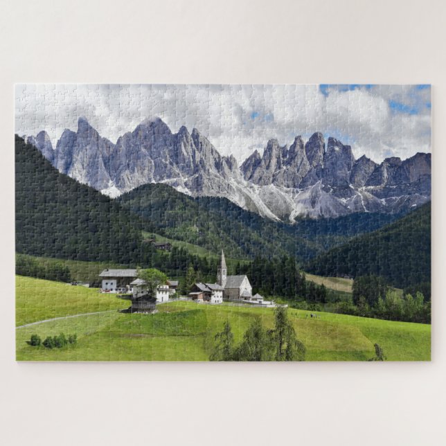 Beautiful dolomite mountain range landscape jigsaw puzzle (Horizontal)