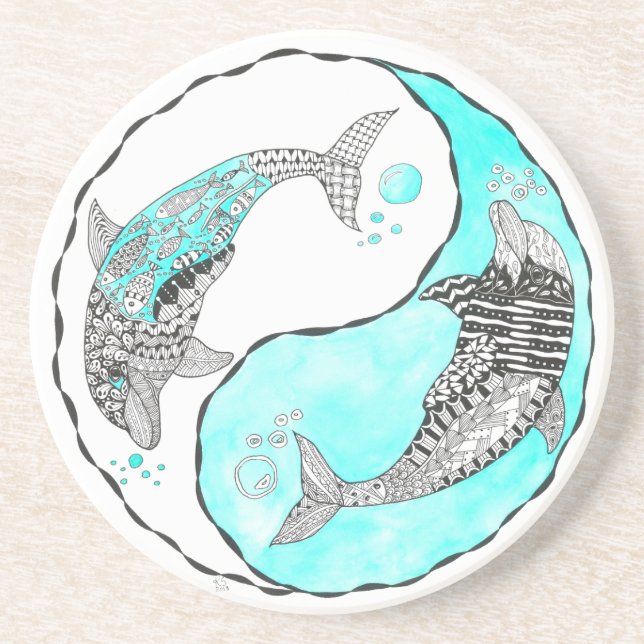 Beautiful Dolphin Coaster (Front)