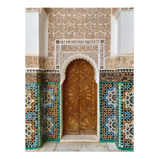 Beautiful Door in Ben Youssef - Marrakech, Morocco Photo Print