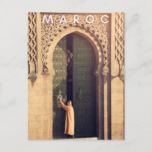 Beautiful Door of Morocco Marrakesh Architecture Postcard