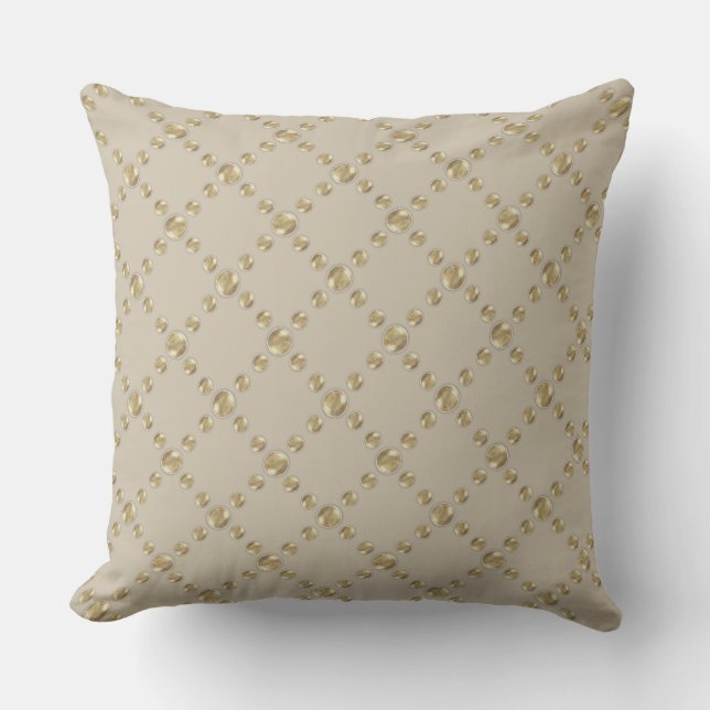 Beautiful Dotted Diamond Pattern Throw Pillow (Front)