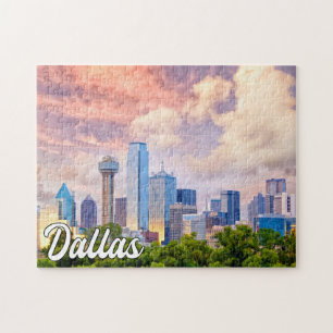 Beautiful Downtown Dallas, Texas, USA Jigsaw Puzzle