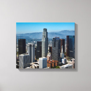 Beautiful Downtown Los Angeles California Skyline Canvas Print