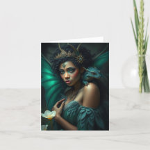 Beautiful Dragon Fairy Portrait Card