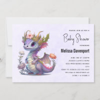 Beautiful Dragon with Elegant Crown Baby Shower