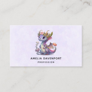 Beautiful Dragon with Elegant Crown Business Card
