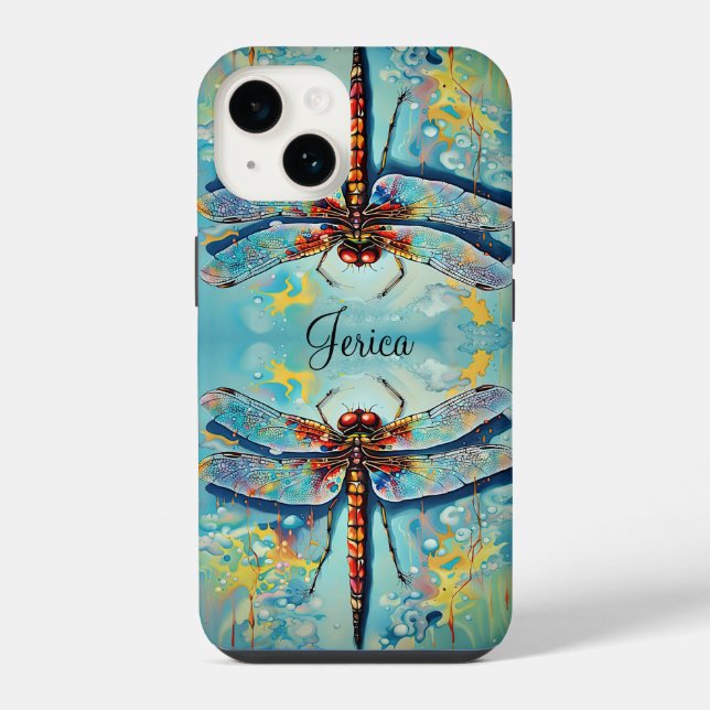 Beautiful Dragonflies iPhone Case (Back)