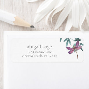 Beautiful Dragonfly and Greenery Address