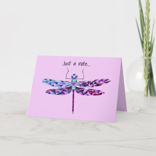 Beautiful Dragonfly Art Greeting Card (Front)
