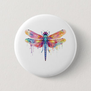 Beautiful Dragonfly Kiss Heaven Insect Lover 2 Inch Round Button