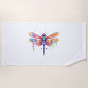 Beautiful Dragonfly Kiss Heaven Insect Lover  Beach Towel