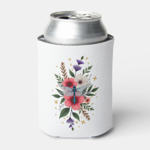 Beautiful Dragonfly Watercolor Art Insect Lover Ea Can Cooler