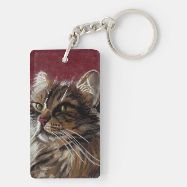 Beautiful Dreamer - Maine Coon Cat Keychain (Back)