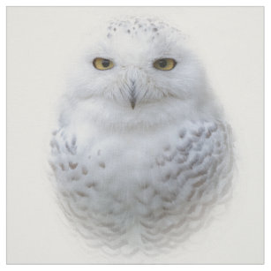 Beautiful, Dreamy and Serene Snowy Owl Fabric