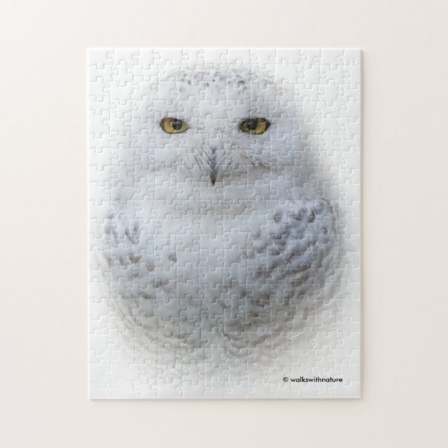 Beautiful, Dreamy and Serene Snowy Owl Jigsaw Puzzle (Vertical)