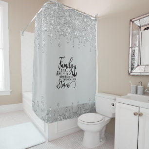 Beautiful Dripping Glitter Family Quote