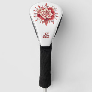 Beautiful Dusty Rose Boho Floral Custom & Stylish  Golf Head Cover
