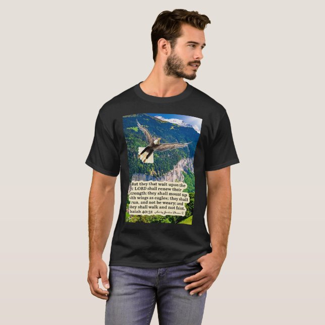 Beautiful Eagle Scripture Isaiah 40:31  T-Shirt (Front Full)