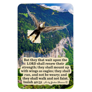 Beautiful Eagle Scripture Magnet  Isaiah 40:31