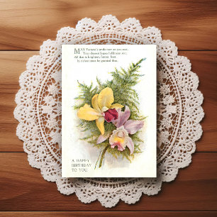 Beautiful Early 1900's Vintage Birthday Greeting Postcard