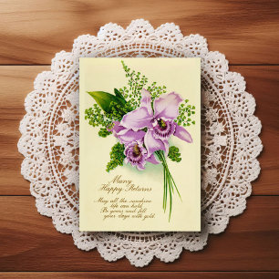 Beautiful Early 1900's Vintage Birthday Greeting Postcard