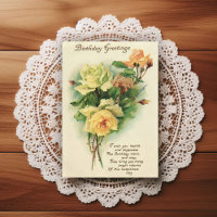 Beautiful Early 1900's Vintage Birthday Greeting
